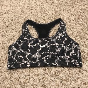 Nike Pro M Sports Bra - Black Gray White Pattern